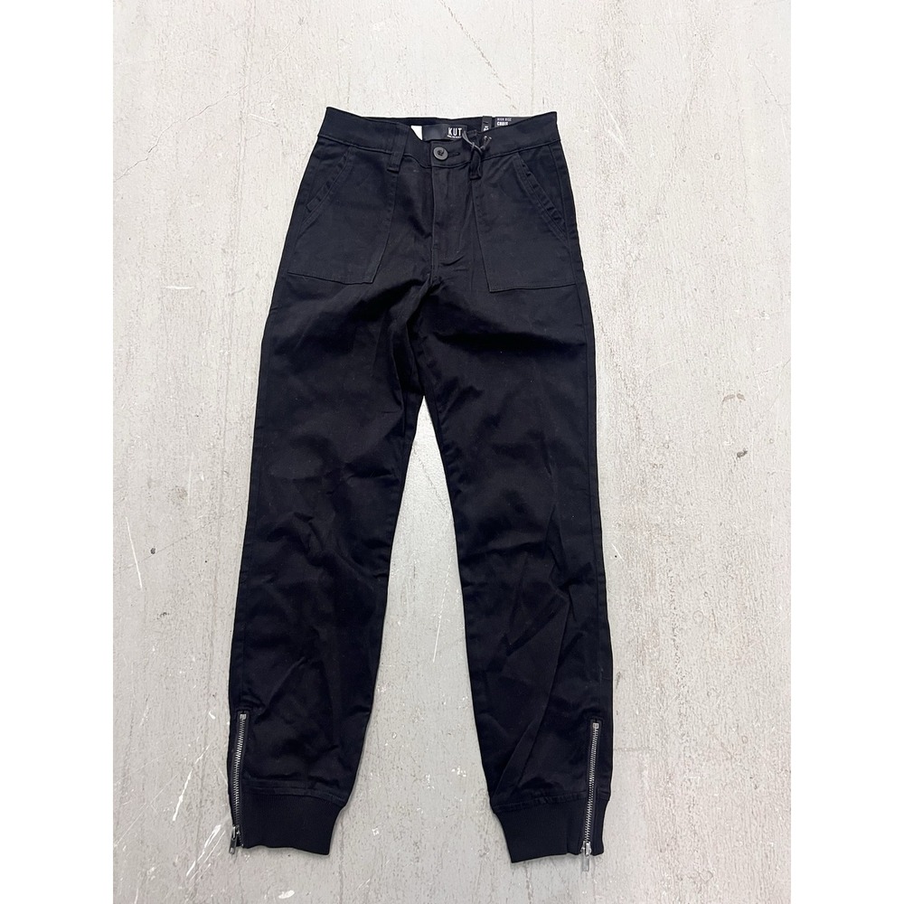 Kut From The Kloth Women's Black High Rise Chris Jogger Size 00 (26 X 26)